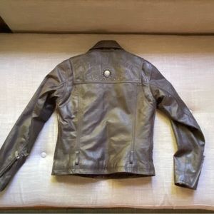 Dark brown Harley Davidson leather jacket